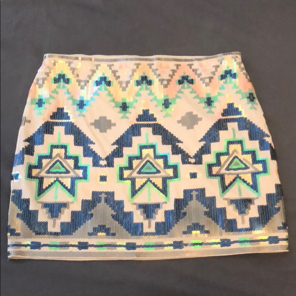 Express sequin skirt